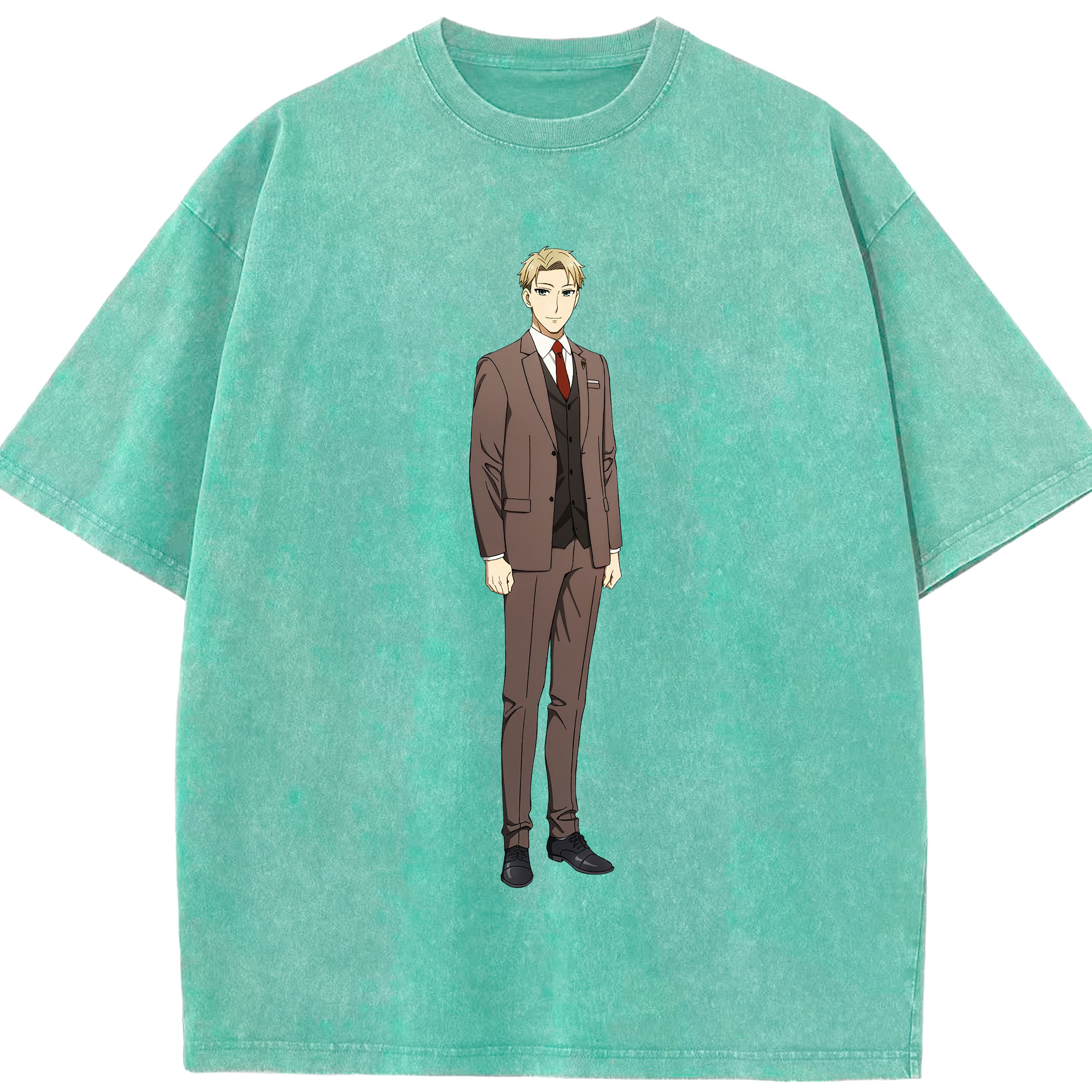 （画像用） SPY×FAMILY间谍家家酒 綿100% ヴィンテージ風 半袖Tシャツ（フロントプリント）